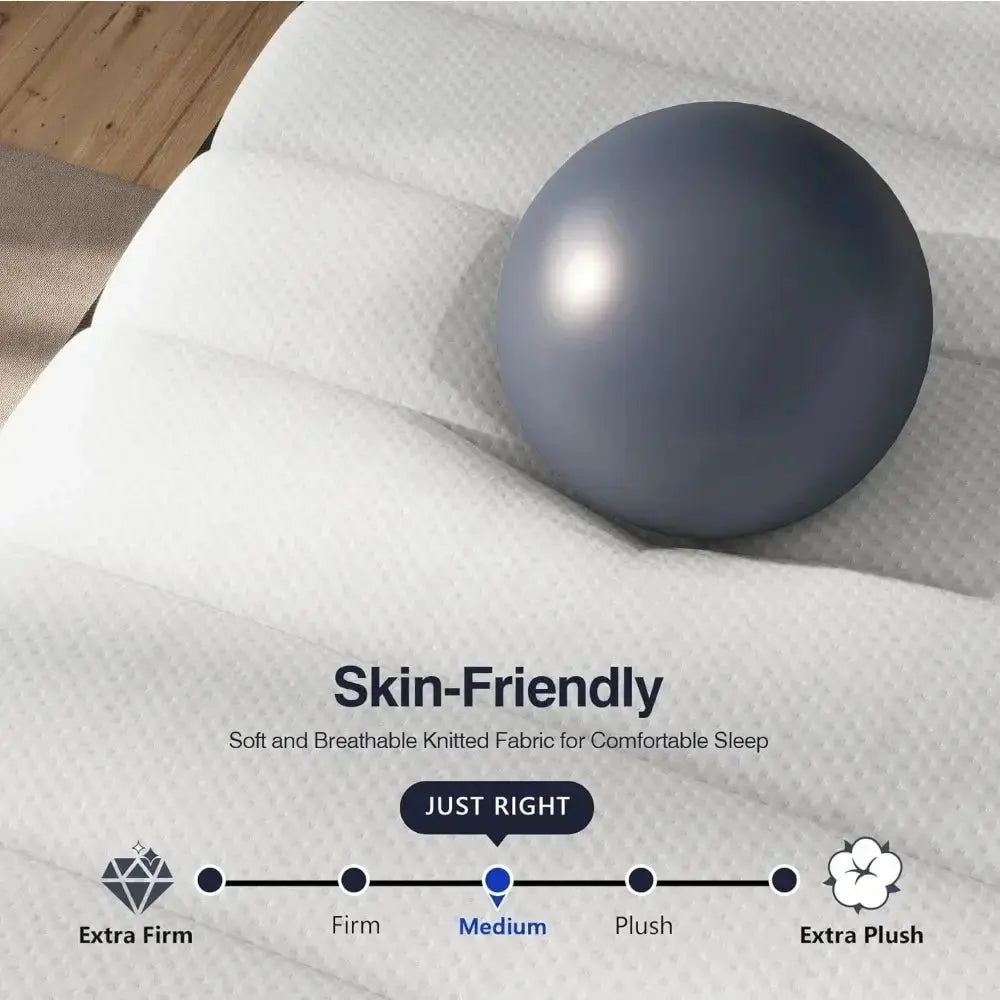 King Size Mattress,14 Inch Hybrid Memory Foam California King Mattress in A Box,Cal King Mattress with Pocket Spring LUXHOME