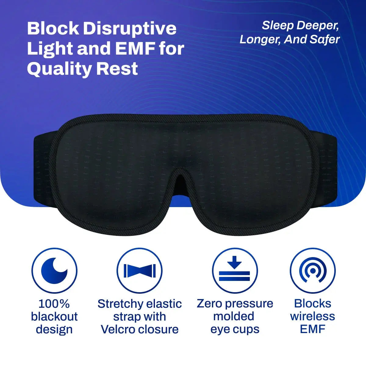 EMF Radiation Protection Sleep Mask DefenderShield