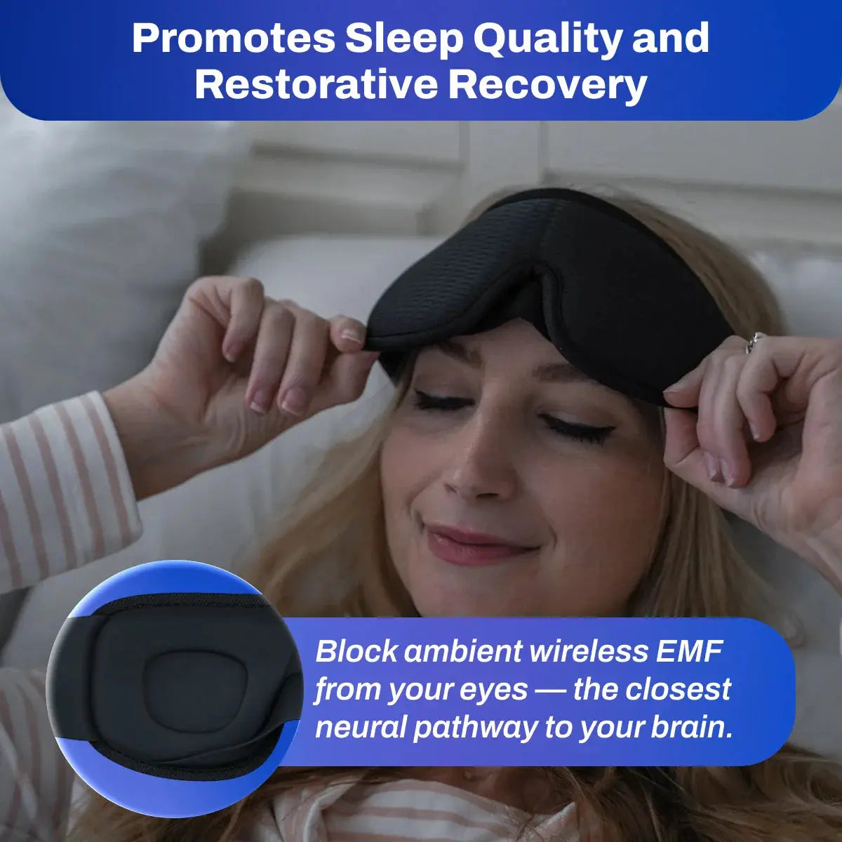 EMF Radiation Protection Sleep Mask DefenderShield