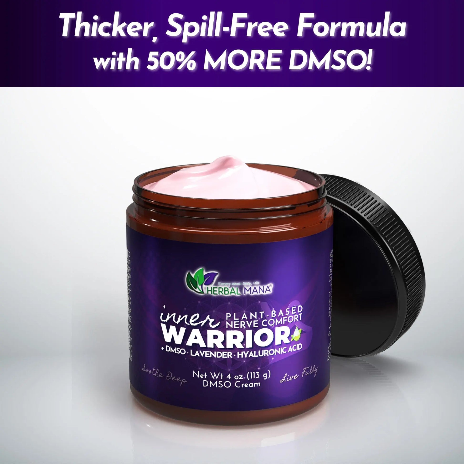 DMSO Cream for Nerve Pain Relief & Sleep | Inner Warrior Herbal Mana