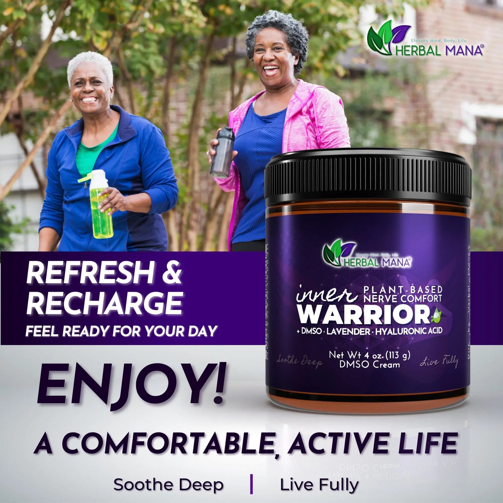 DMSO Cream for Nerve Pain Relief & Sleep | Inner Warrior Herbal Mana